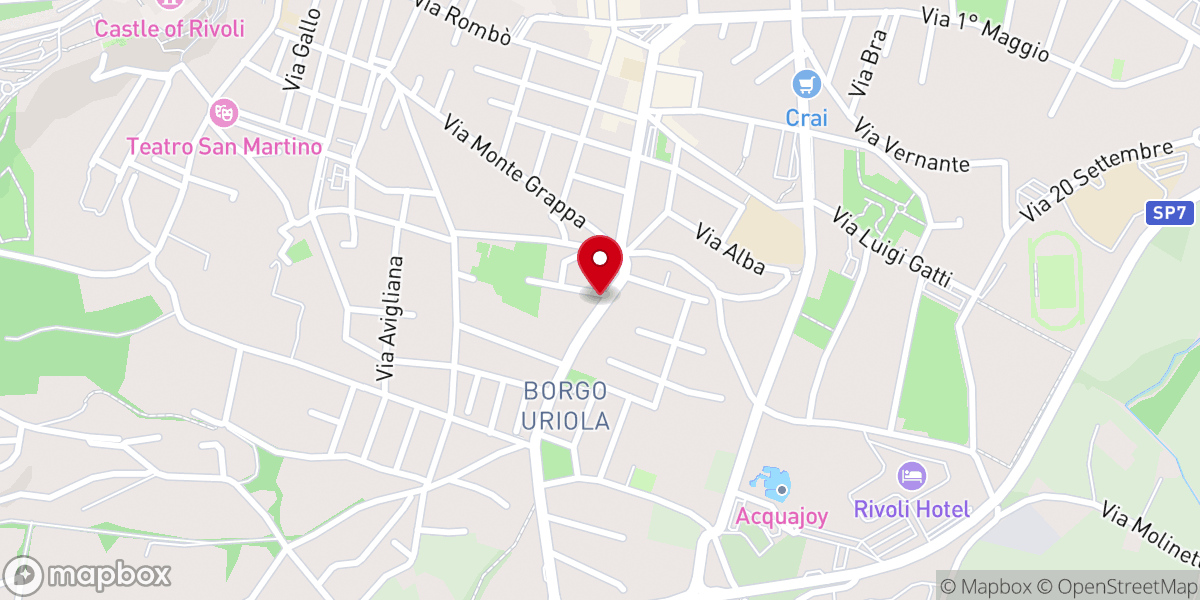 Map showing location of Chiesa Evangelica Battista