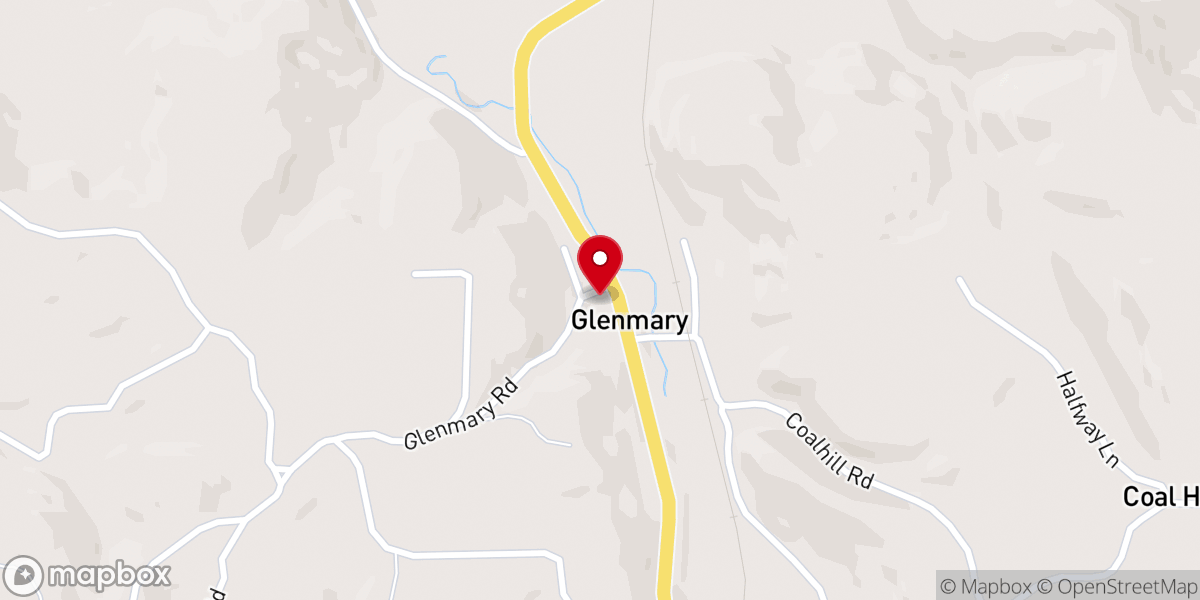 Map showing location of Glenmary Missionary Baptist Church