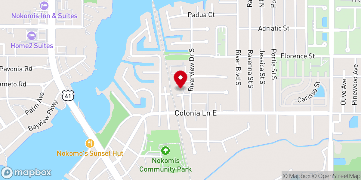 Map showing location of Venice Wrecker Service