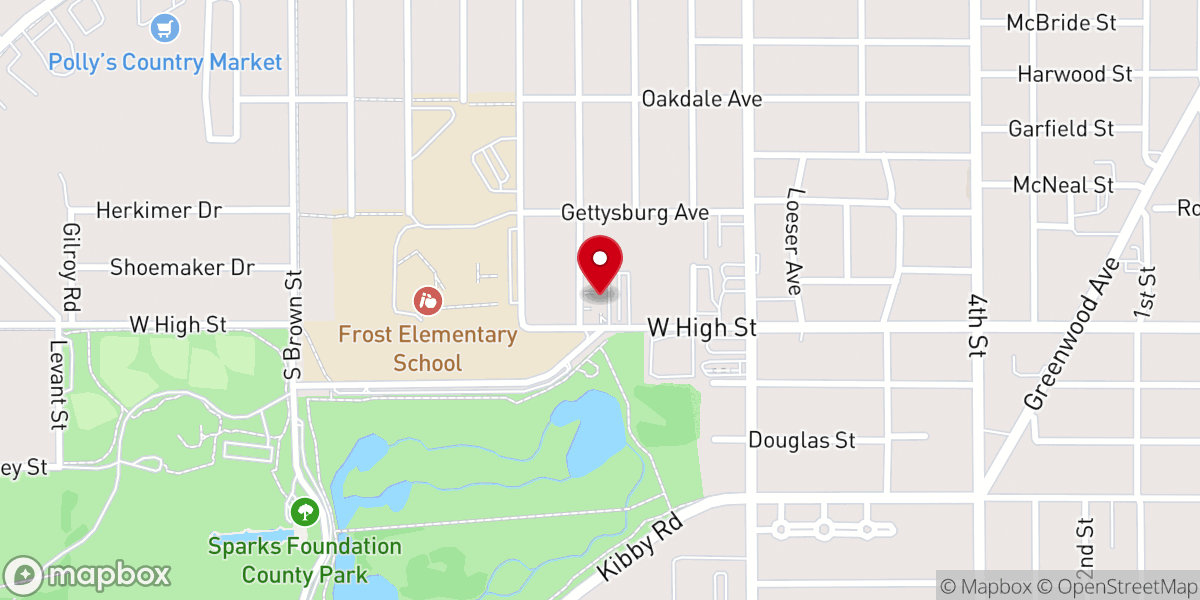Map showing location of Cascades Baptist Church