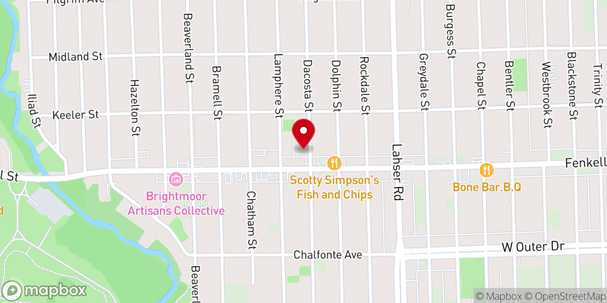 Map showing location of St Christine Christian Services