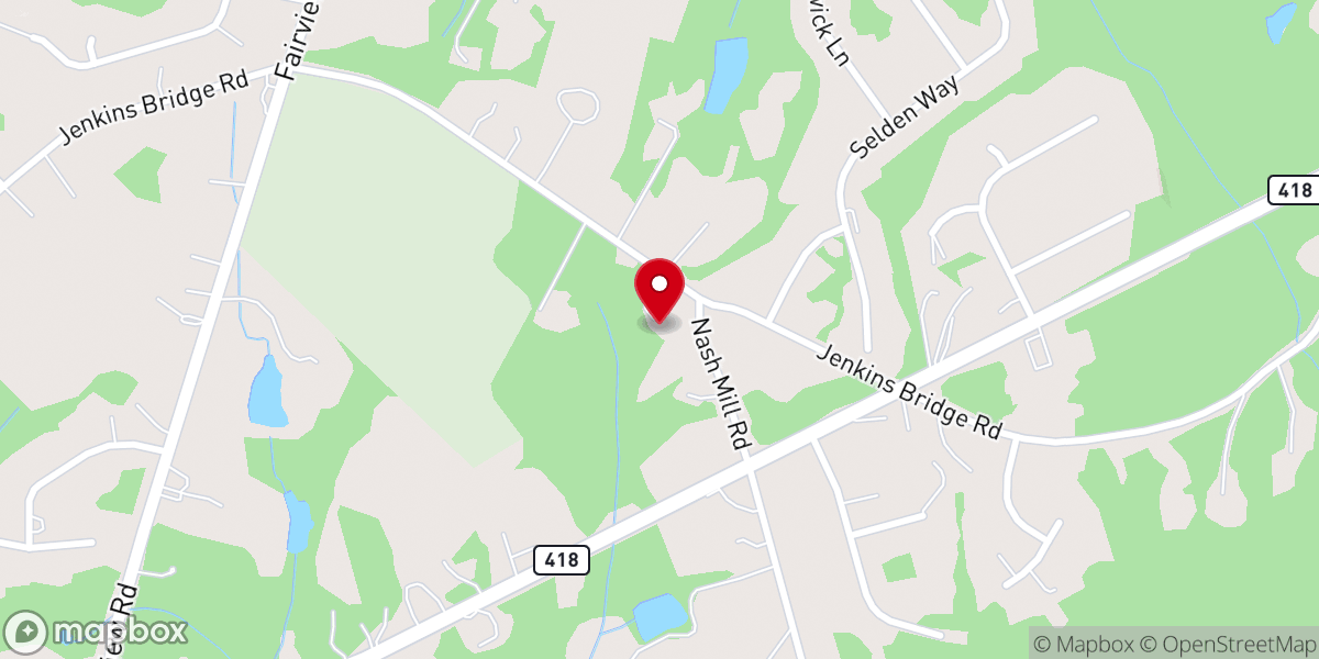 Map showing location of Fellowship Baptist Church