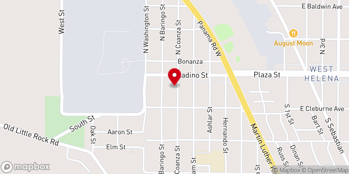 Map showing location of Pettis Memorial CME Church