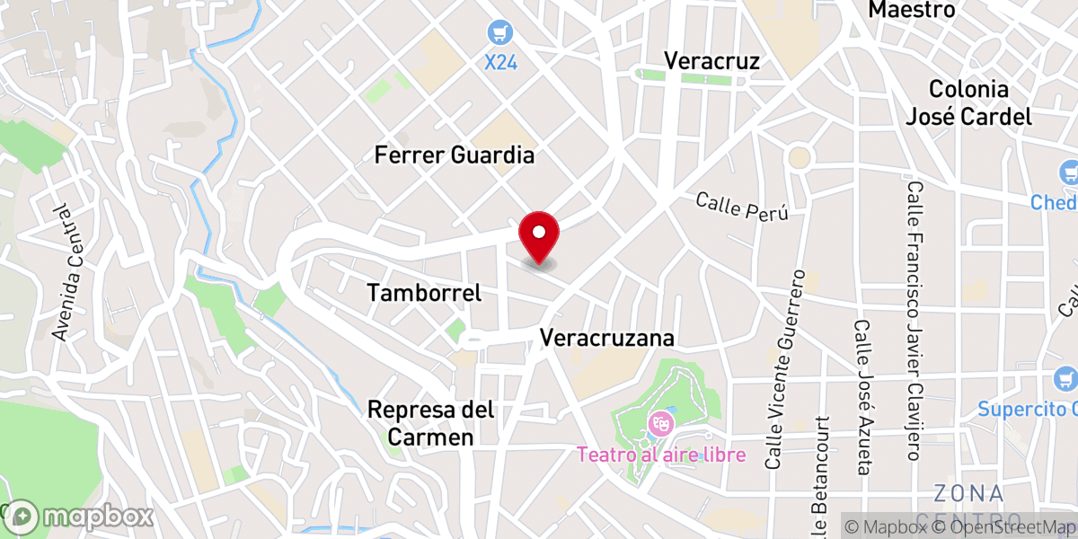 Map showing location of Presencia Manifiesta