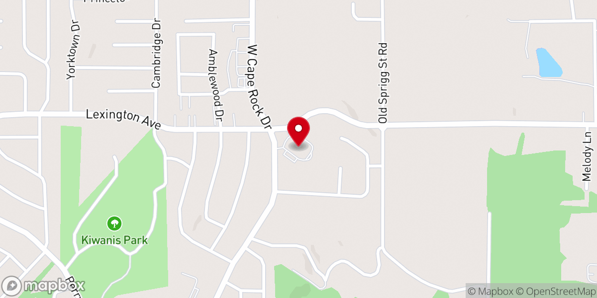Map showing location of First Baptist Church