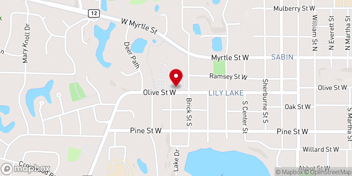 Map showing location of Our Savior's Lutheran Church (ELCA)