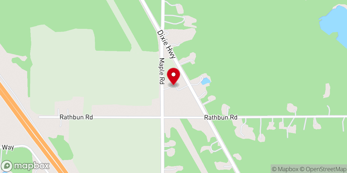 Map showing location of New Hope Church
