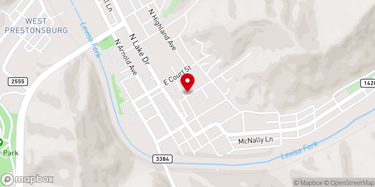 Map showing location of Third Avenue Freewill Baptist