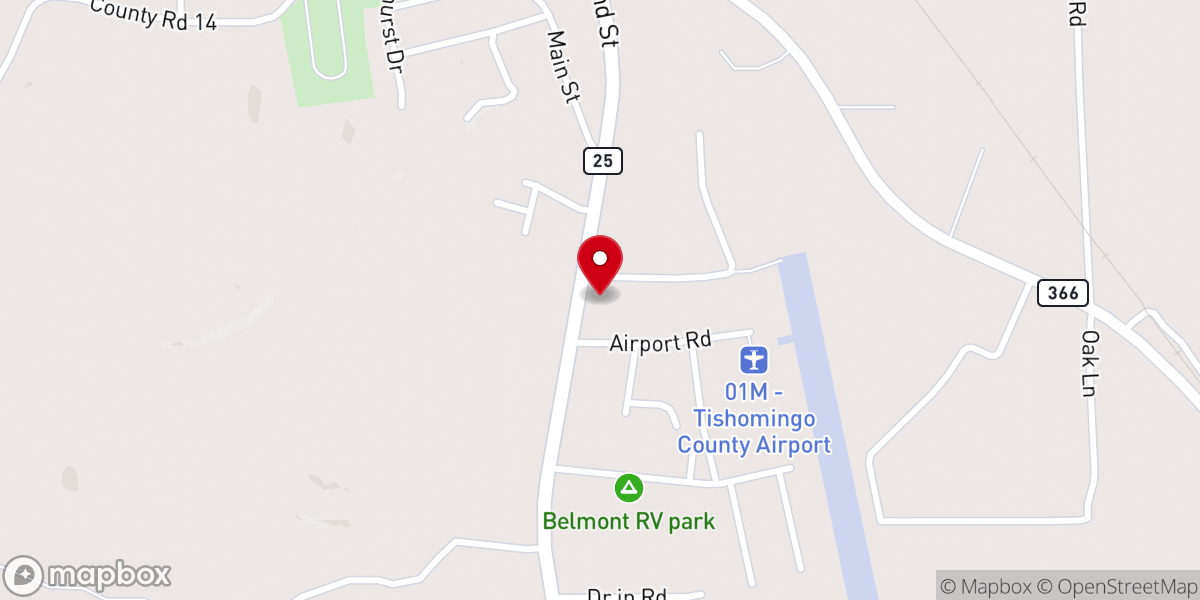 Map showing location of Second Street church of Christ