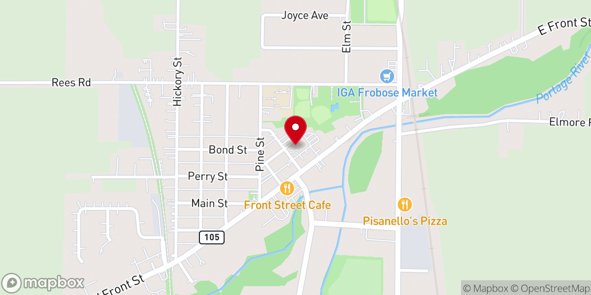 Map showing location of Bethlehem Lutheran Church