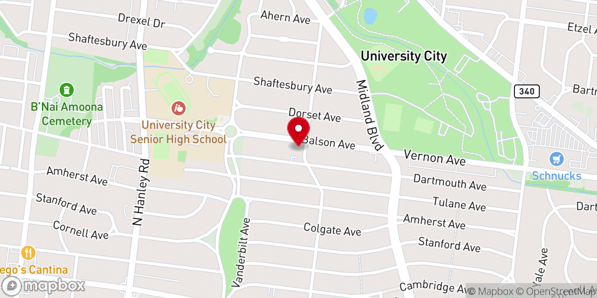 Map showing location of Christ the King Covenant Church