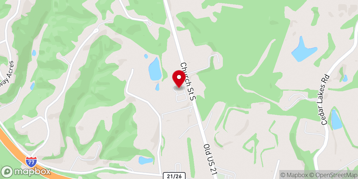 Map showing location of Victory Church