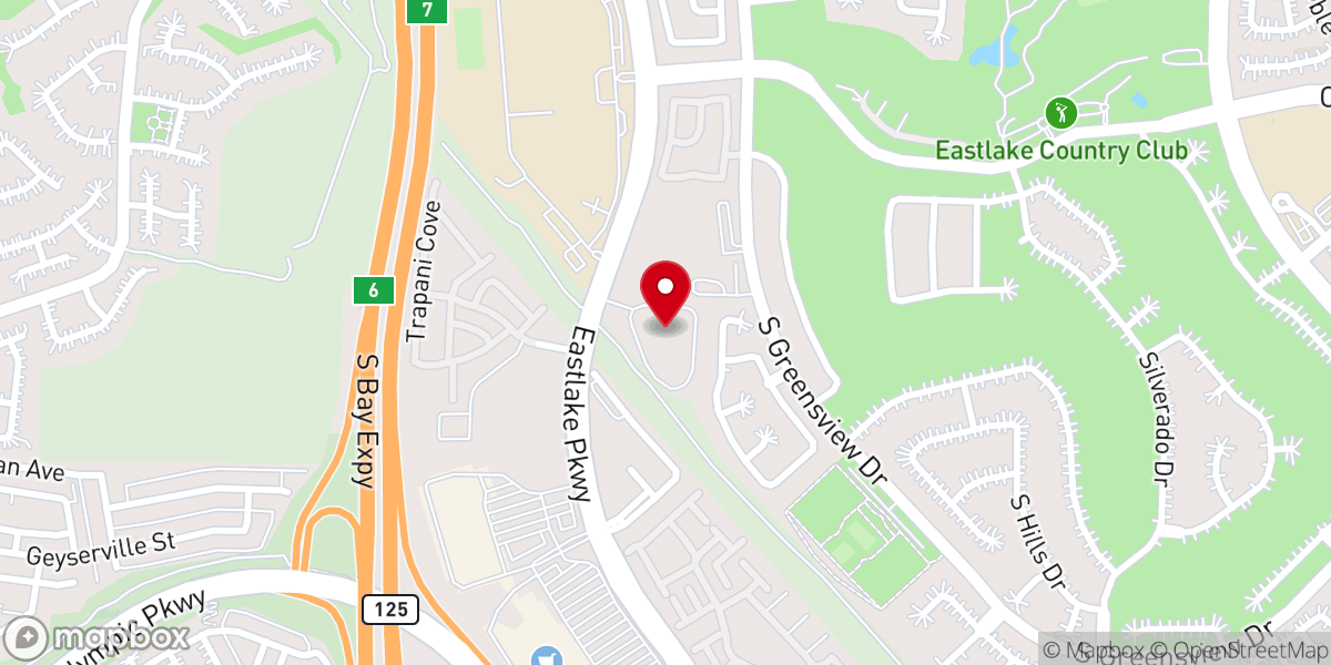 Map showing location of Parkway Hills Church