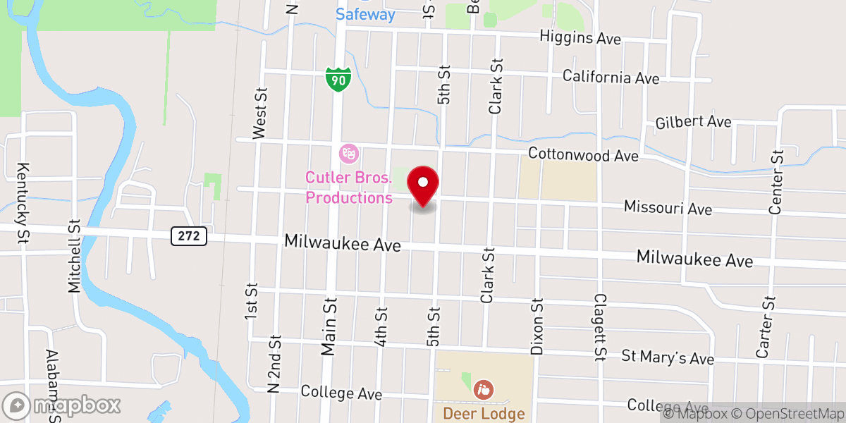 Map showing location of Saint Johns Lutheran Church