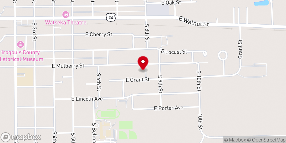 Map showing location of Amazing Grace Bible Church