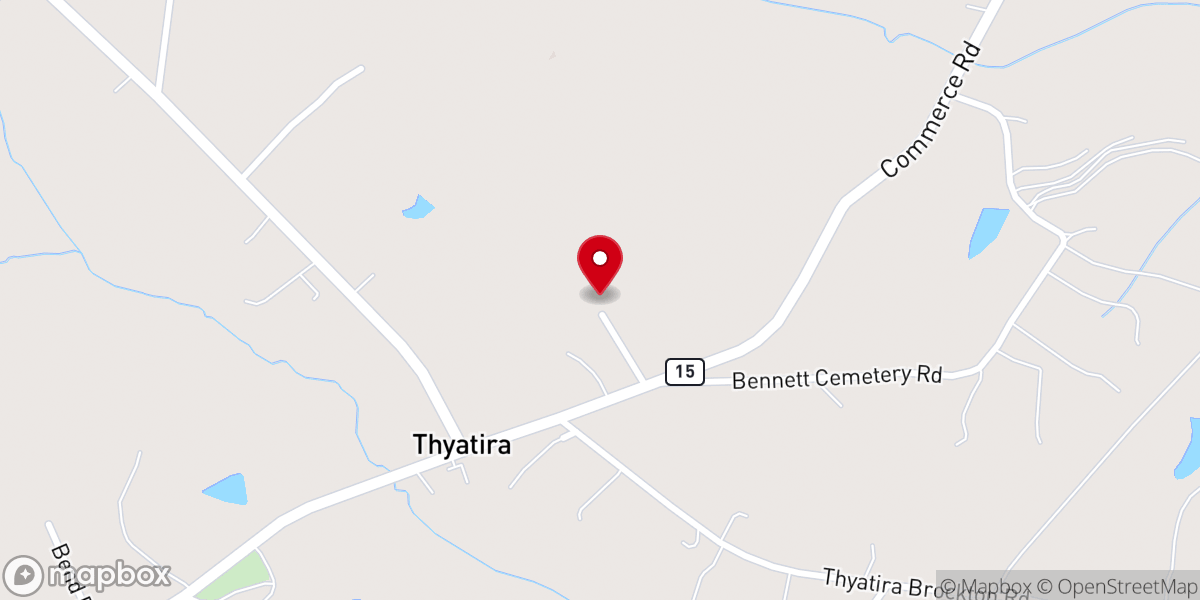 Map showing location of Thyatira Church