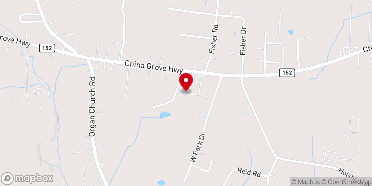 Map showing location of Grace Bible Church