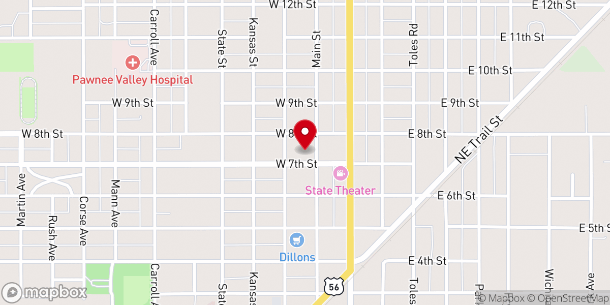 Map showing location of United Methodist Church