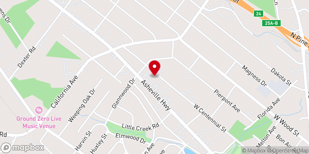 Map showing location of Hope Point Church