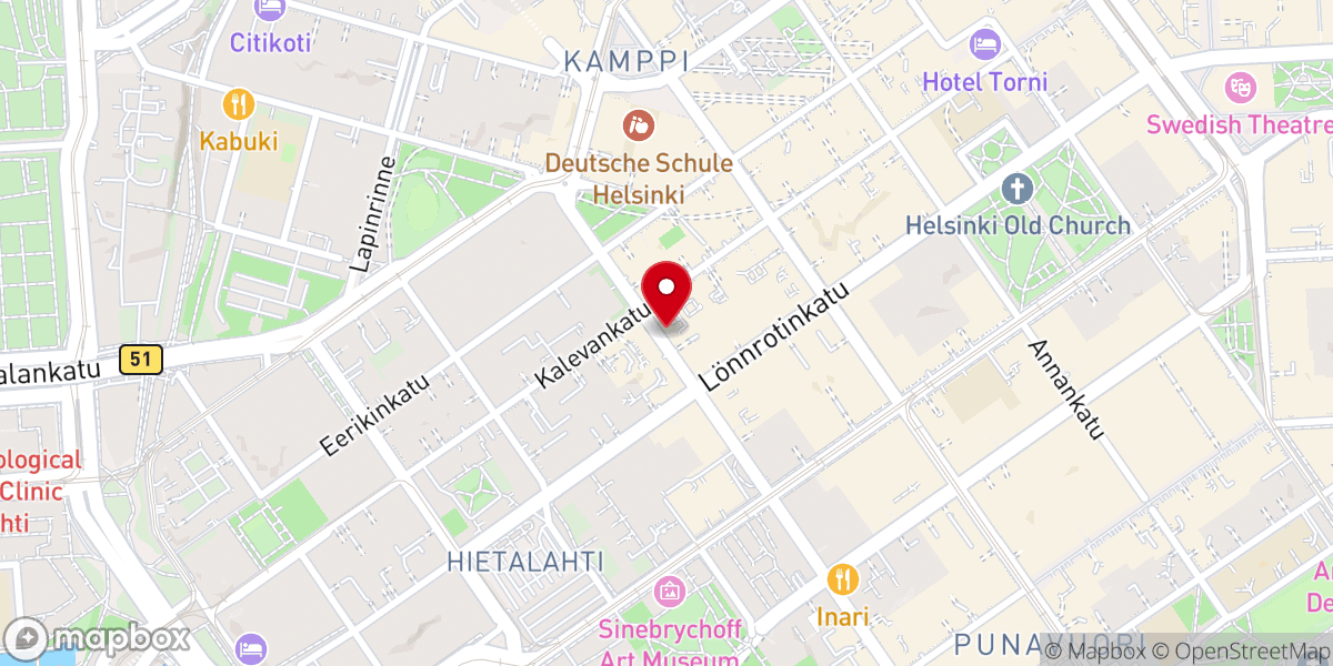 Map showing location of Fila Helsinki
