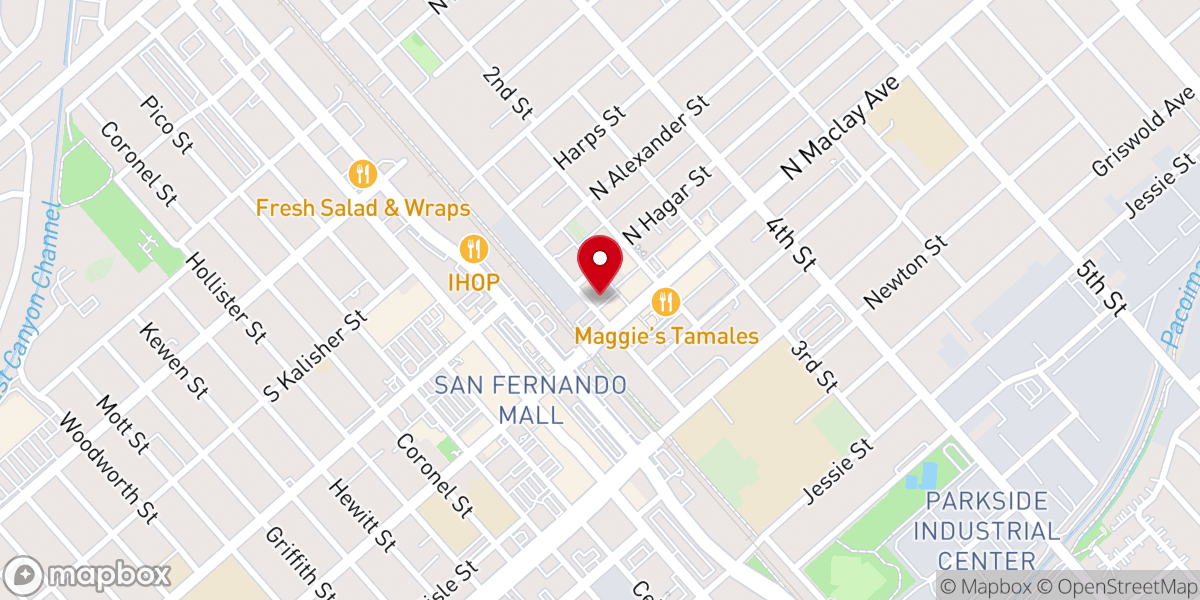 Map showing location of San Fernando Wedding Chapel