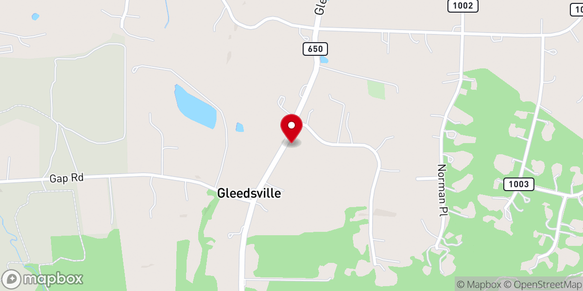 Map showing location of Unitarian Universalist Church of Loudoun (UUCL)