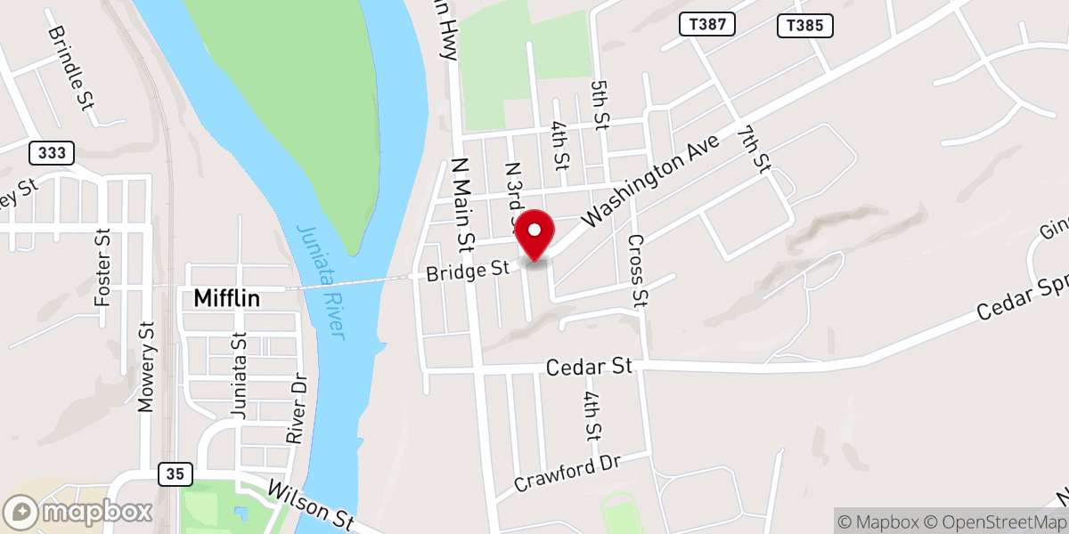 Map showing location of Messiah Lutheran Church
