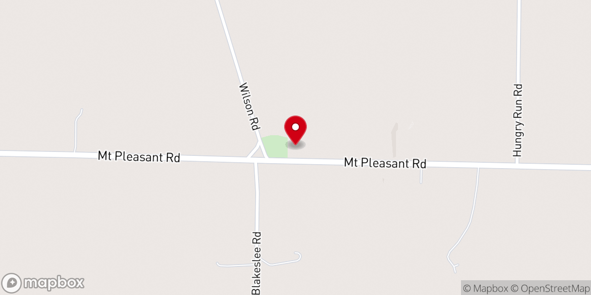 Map showing location of Mount Pleasant Chapel