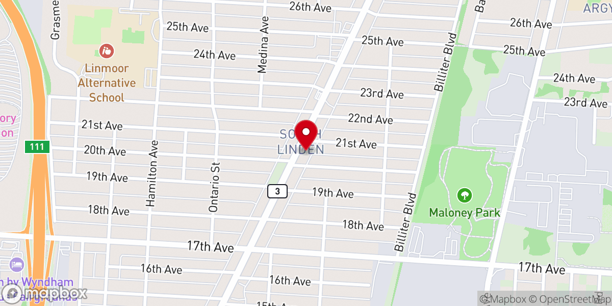 Map showing location of Living Waters Christian Fellowship