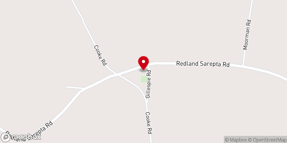 Map showing location of Cooke Memorial Baptist Church