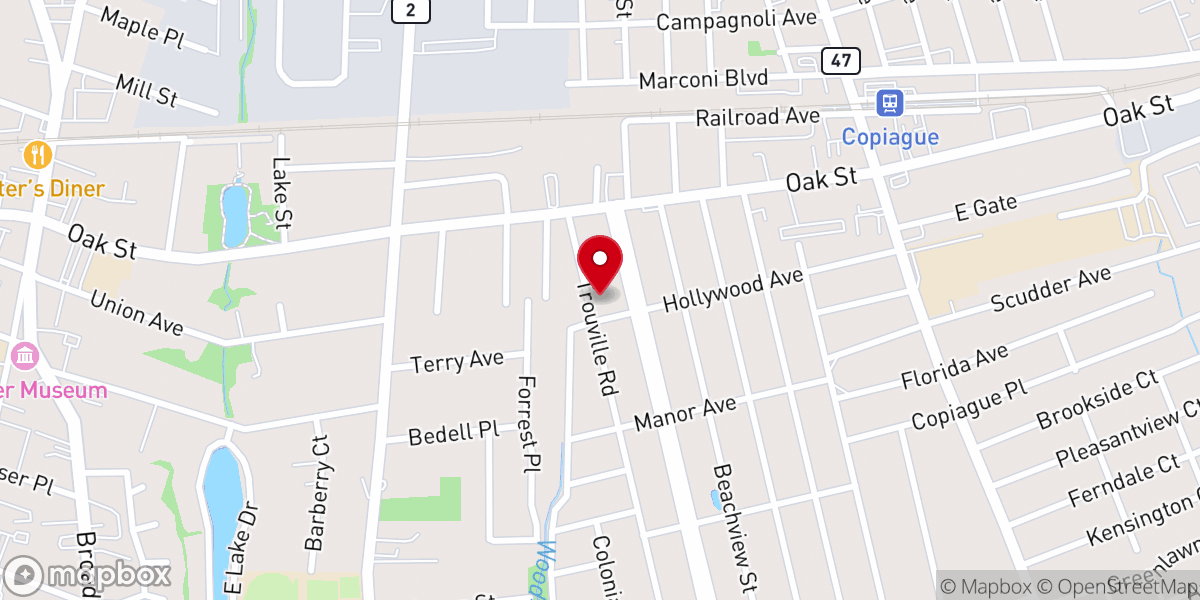 Map showing location of RCCG North America, Prince of Peace Tabernacle