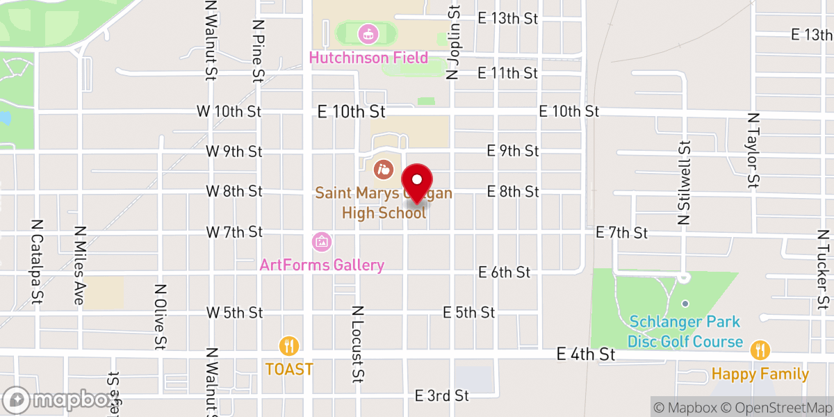 Map showing location of CrossPoint Pittsburg