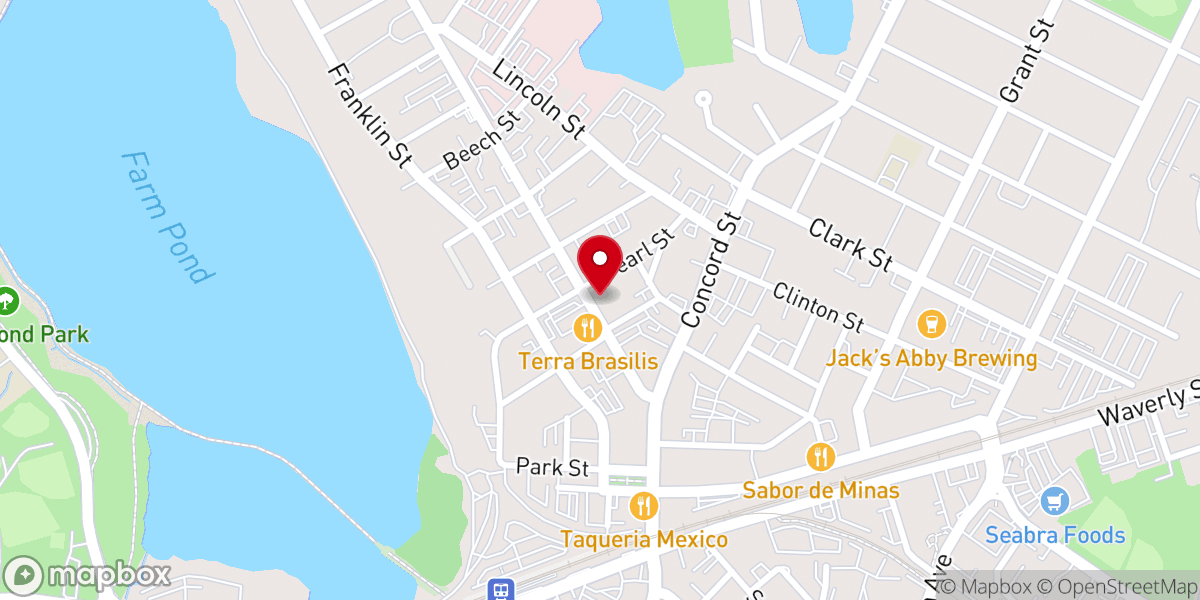 Map showing location of New Life Baptist Church of Framingham Inc