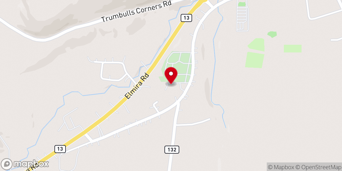 Map showing location of Peoples Baptist Church