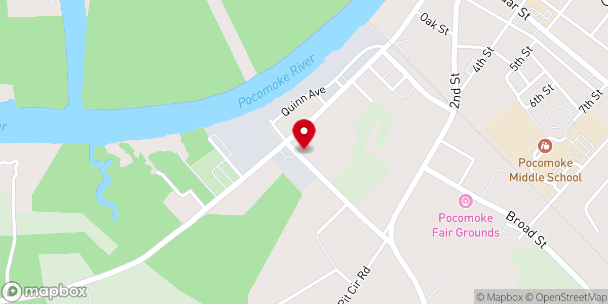 Map showing location of First Corinthians Holiness Church