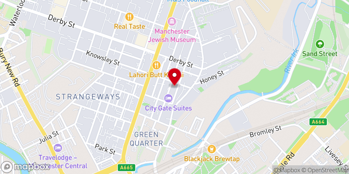 Map showing location of LoveWorld Central Church Manchester (Christ Embassy)