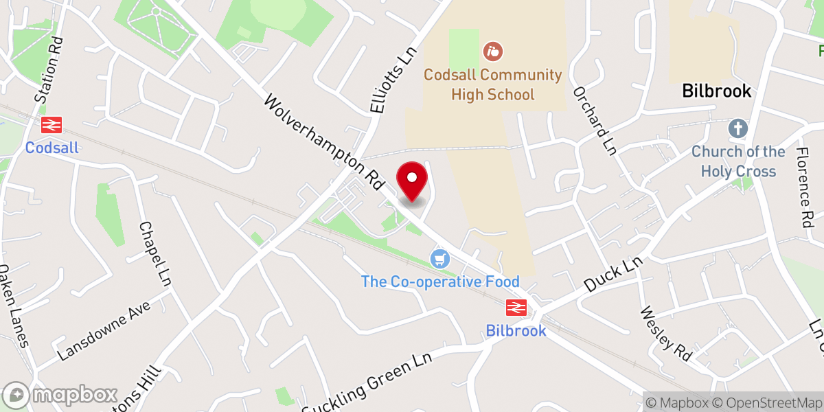 Map showing location of St Christopher's Church