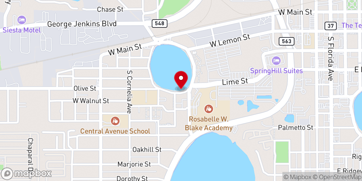 Map showing location of Mount Olive Missionary Baptist Church