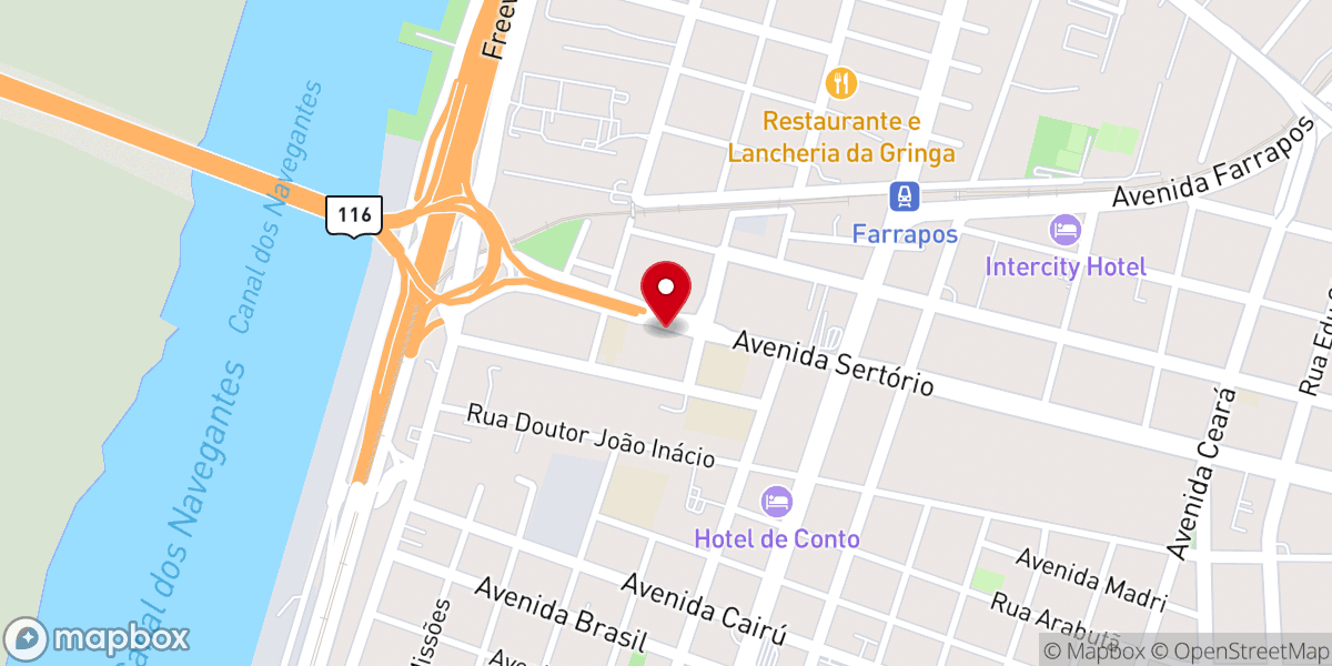 Map showing location of Igreja Evangélica Luterana da Paz