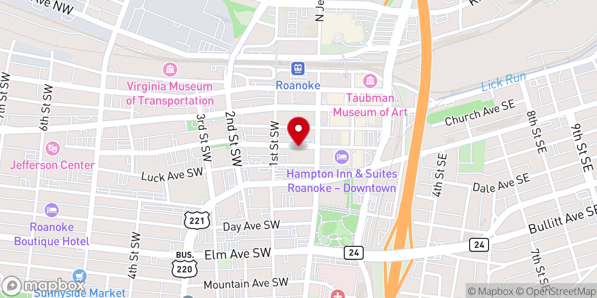 Map showing location of The Vintage Vault