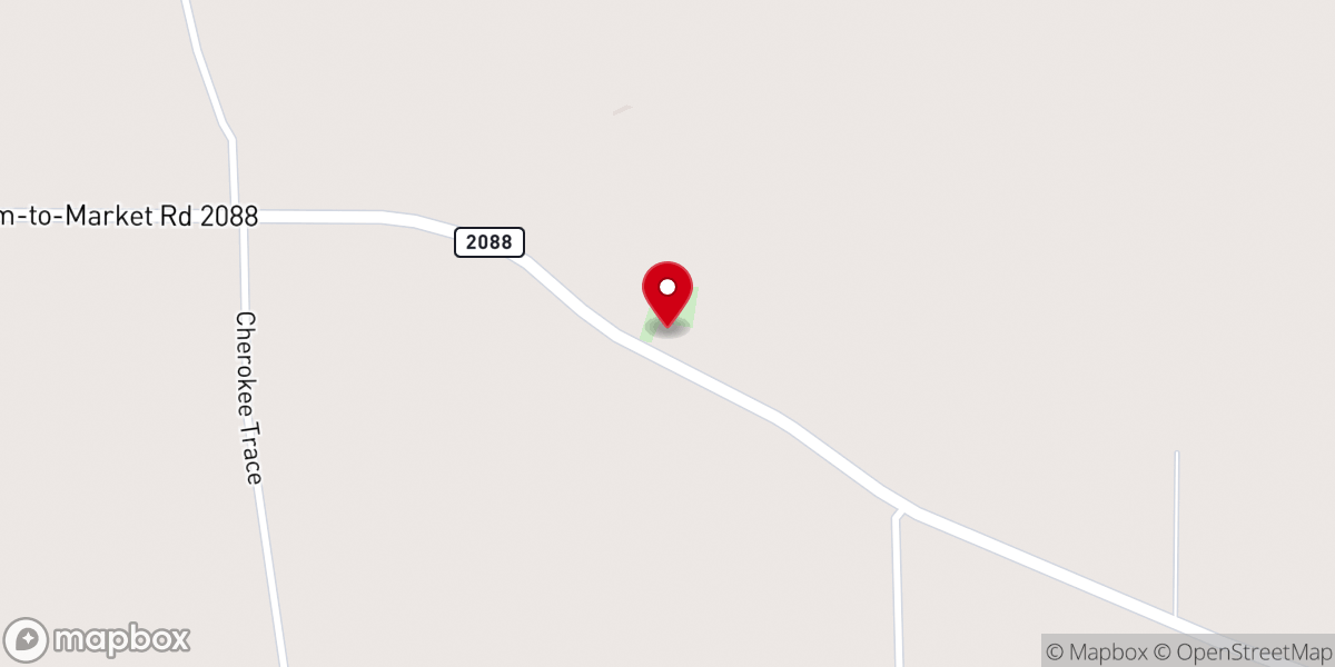 Map showing location of Oak Hill Missionary Baptist Church