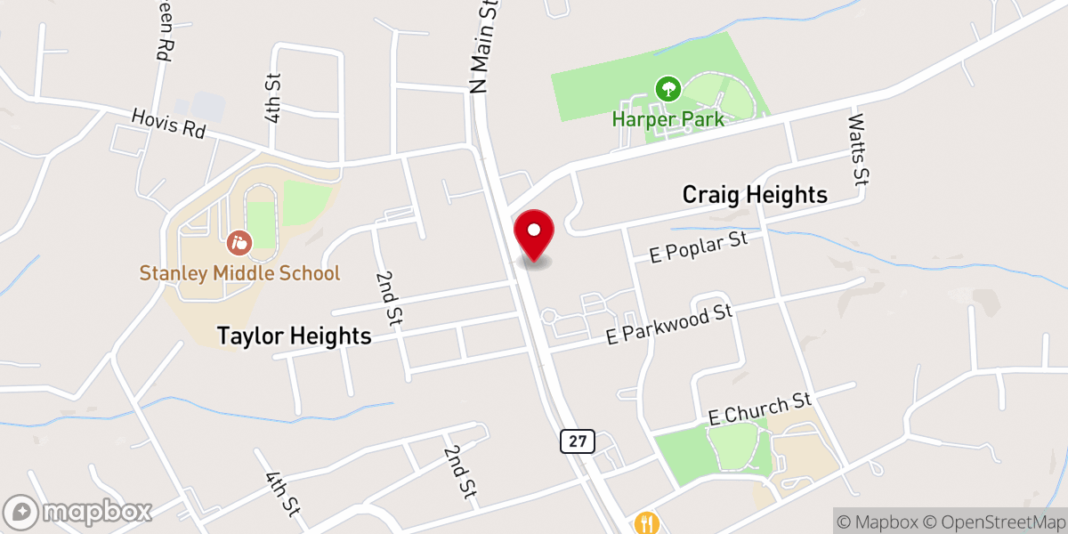 Map showing location of Fire Fall Christian