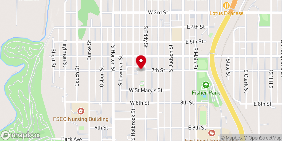 Map showing location of St Mary's Catholic School
