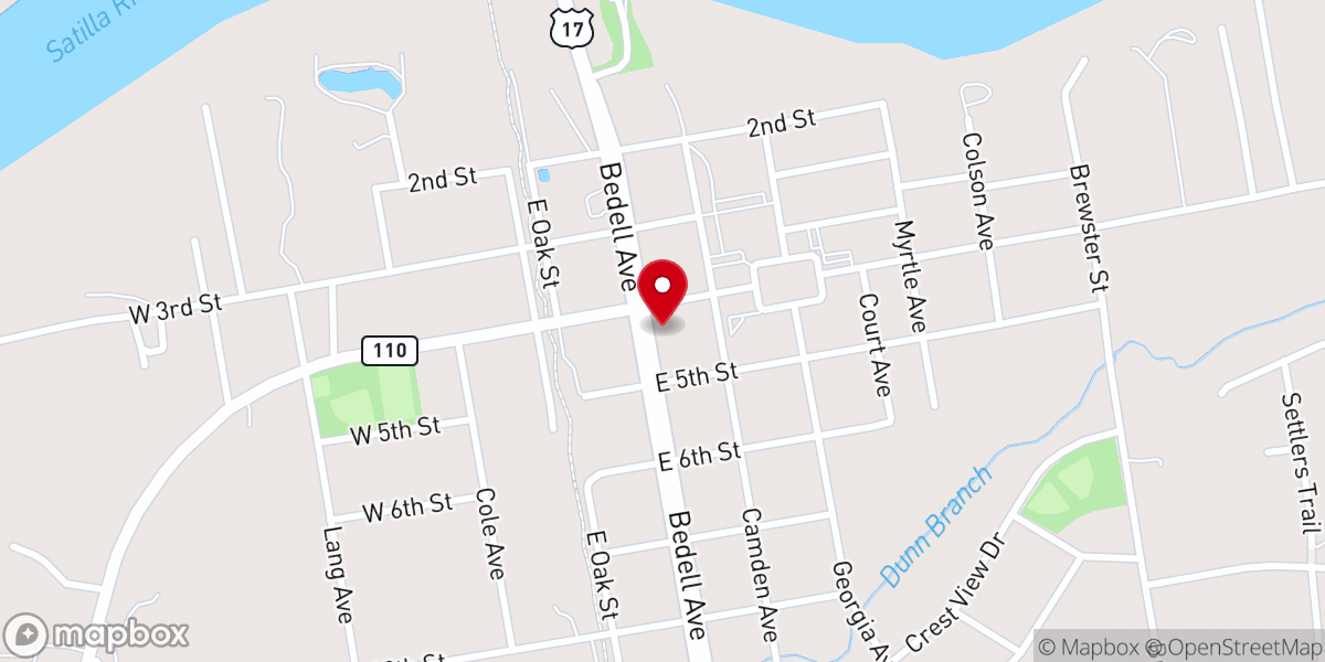 Map showing location of Woodbine United Methodist Church