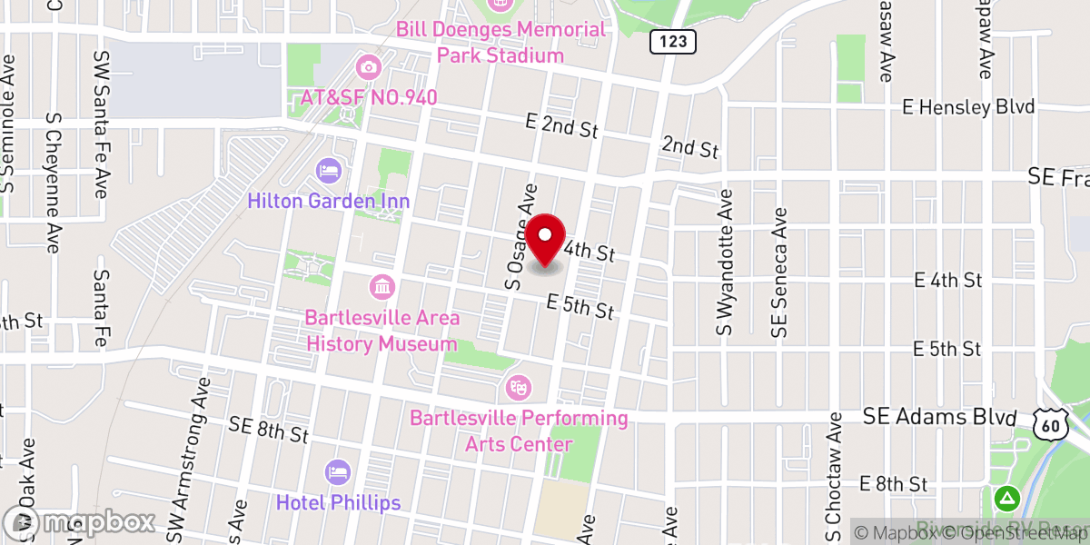 Map showing location of FBC Family Life Center