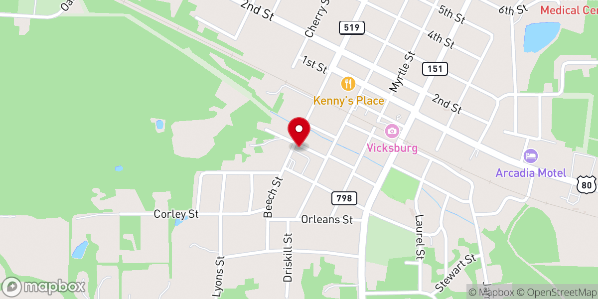 Map showing location of Bienville Parish Police Jury
