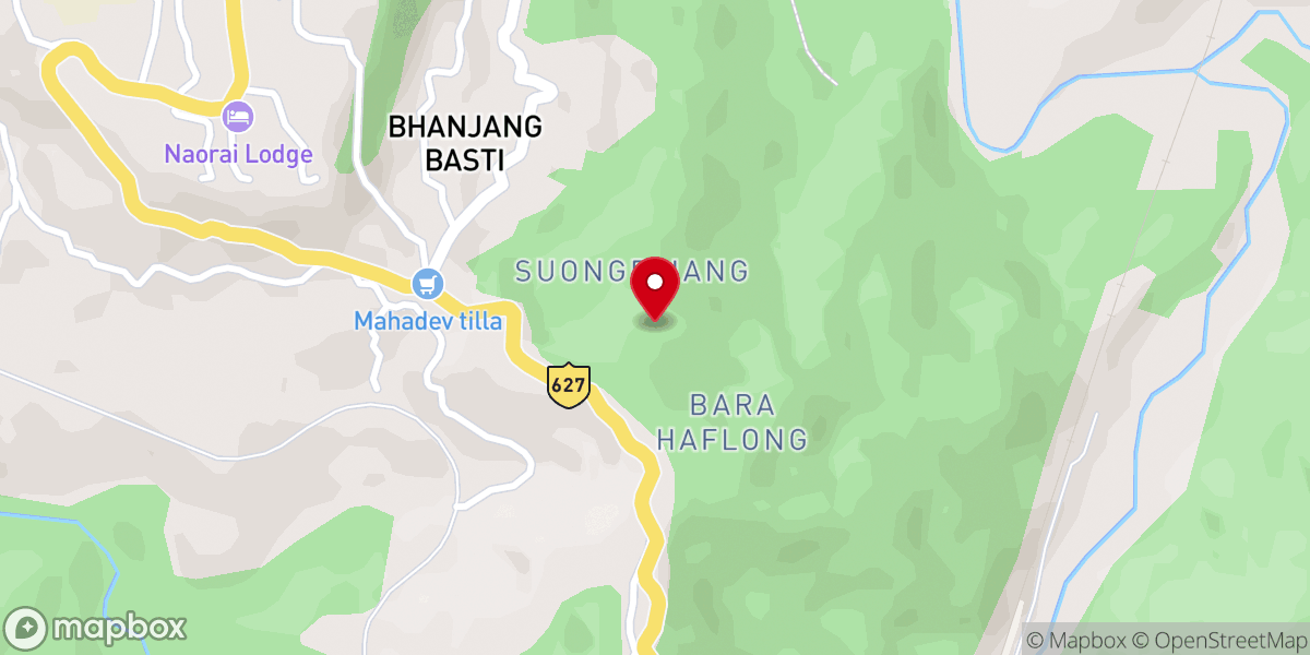 Map showing location of New Boro Haflong Baptist Church