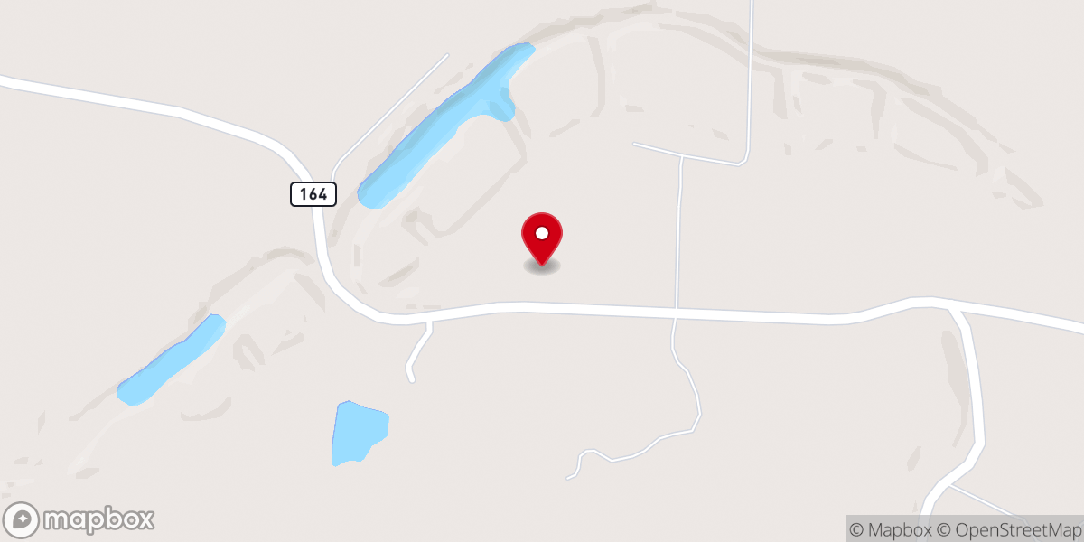 Map showing location of Harmony Amish Mennonite Church