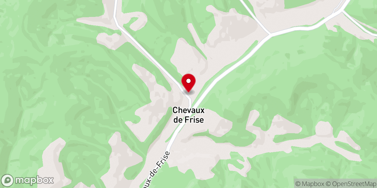 Map showing location of Chevaux de Frise Church