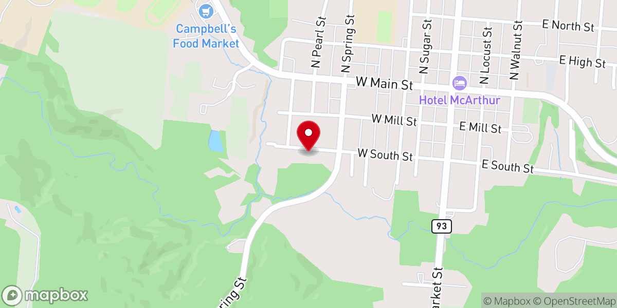 Map showing location of Saint Francis Food Pantry - Food Distribution Center
